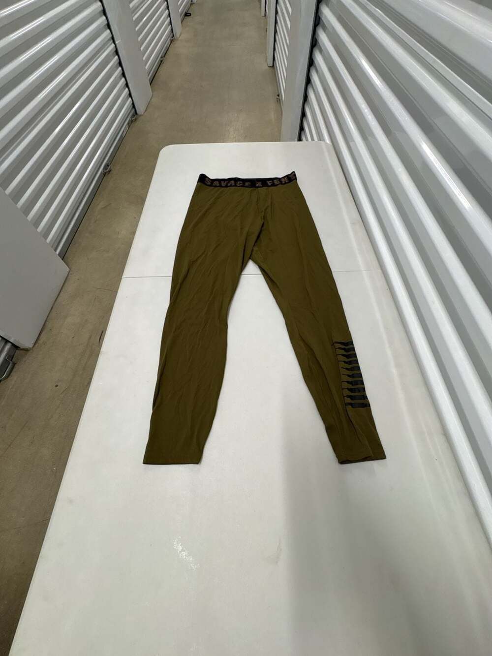 Savage X Fenty Forever Savage Jersey Leggings in Olive Green